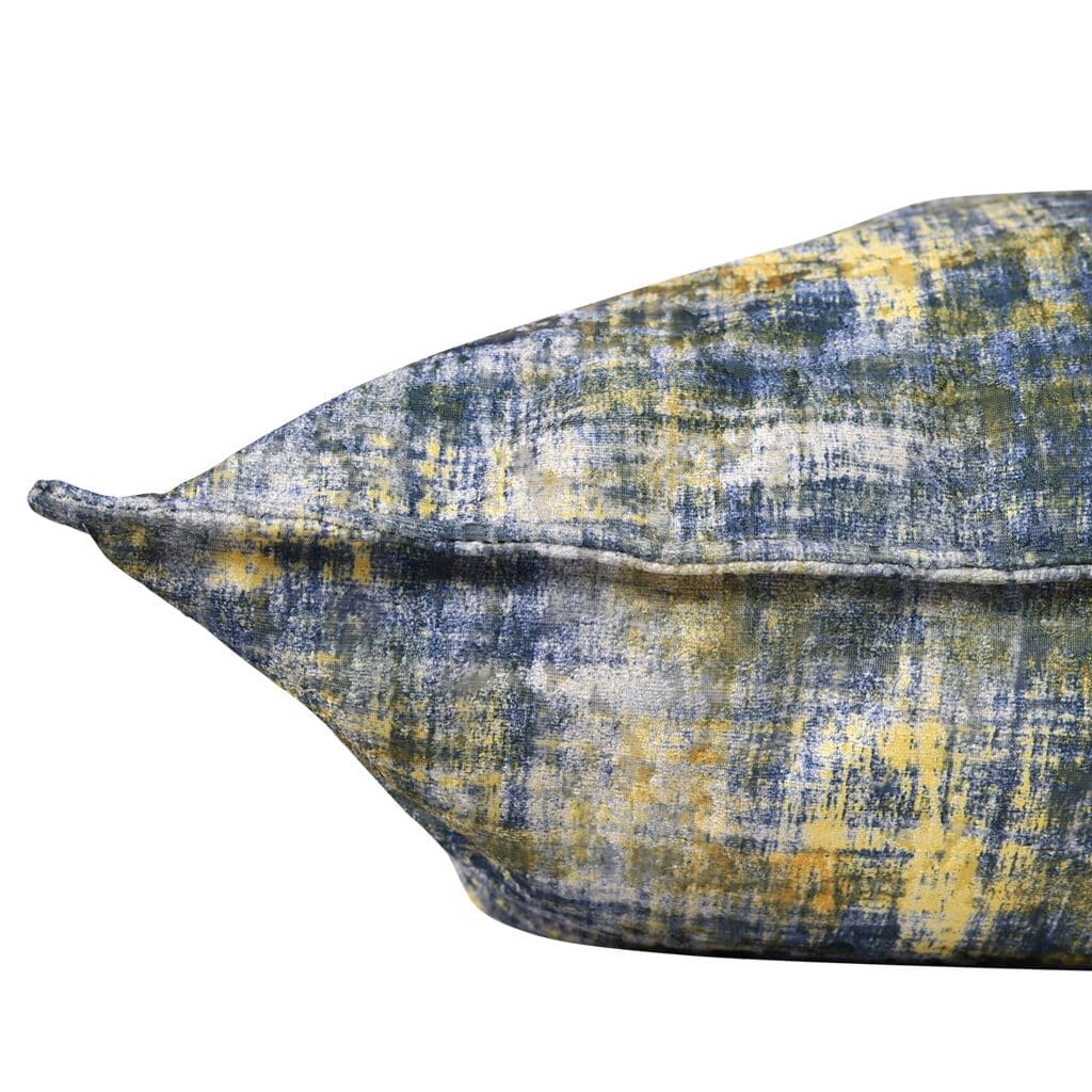 Abstract Blue/Yellow Cushion Cushion Leather Gallery