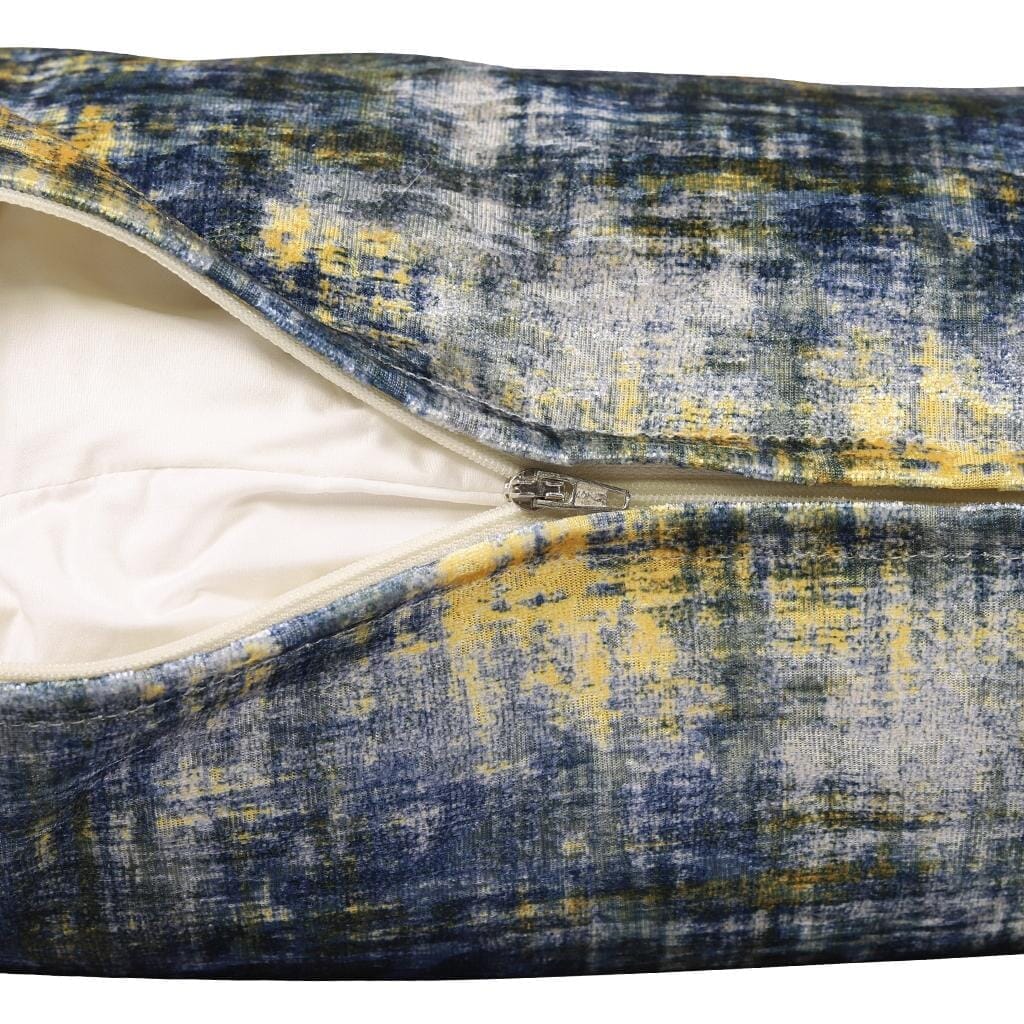 Abstract Blue/Yellow Cushion Cushion Leather Gallery