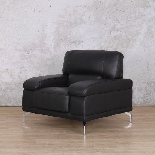 Adaline 1 Seater Leather Sofa Leather Sofa Leather Gallery-black