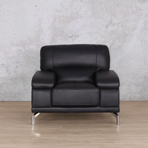 Adaline 1 Seater Leather Sofa Leather Sofa Leather Gallery Black