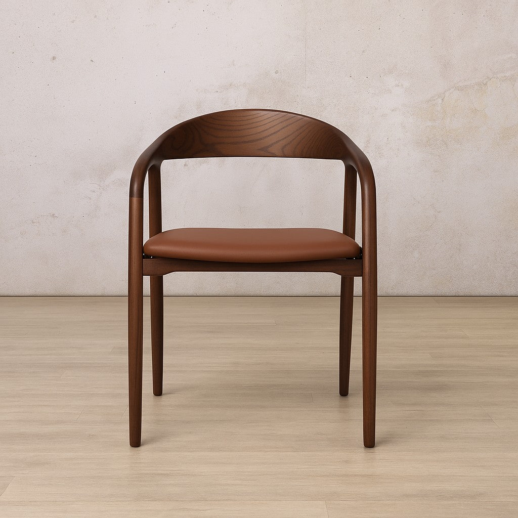 Alaric Walnut Dining Chair | Leather Gallery