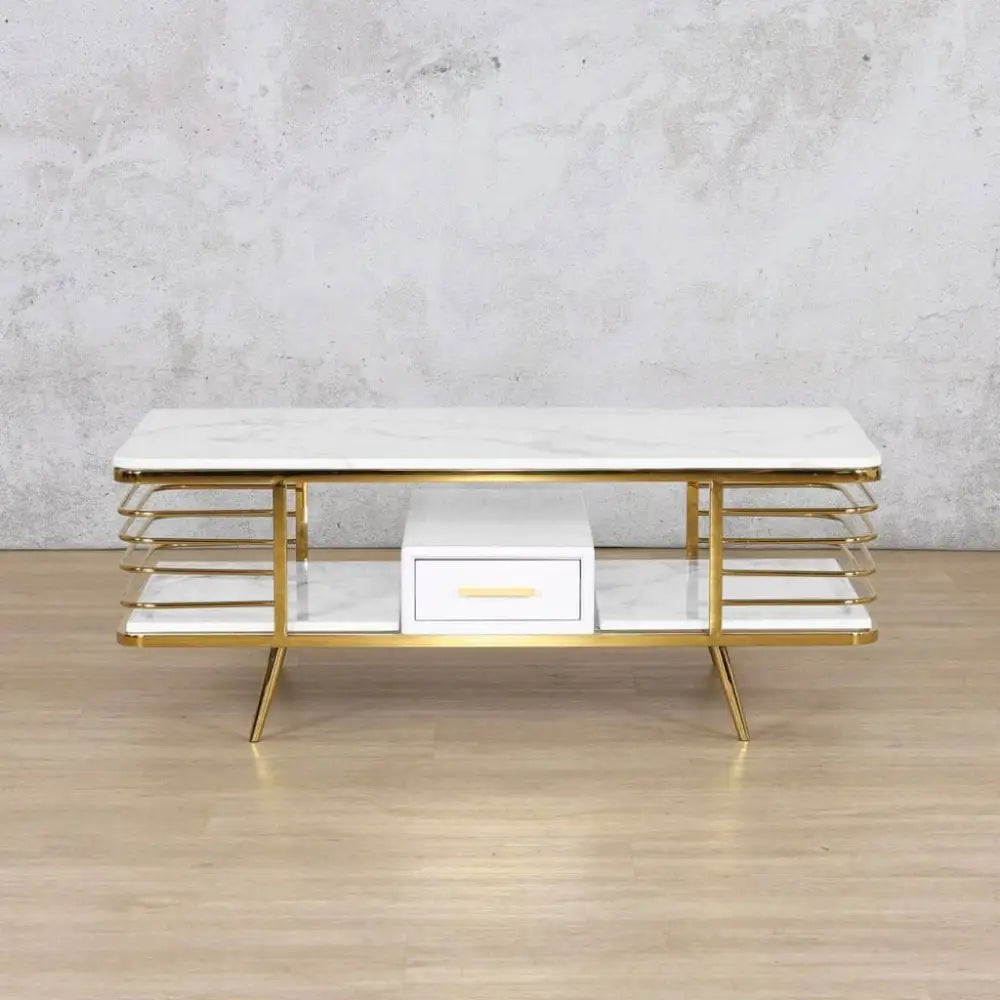 Alba Coffee Table in Gold - Stainless Steel Gold - Coffee Table