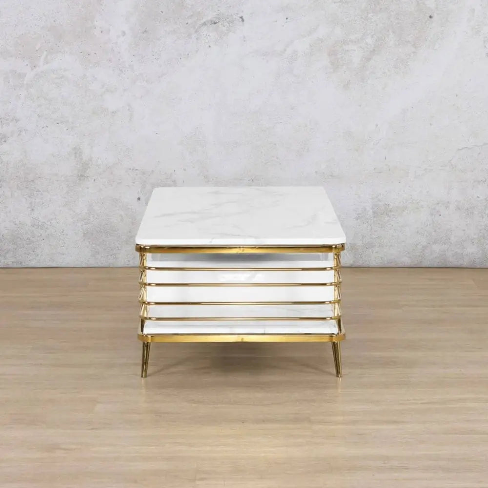Alba Coffee Table in Gold - Stainless Steel Gold - Coffee Table