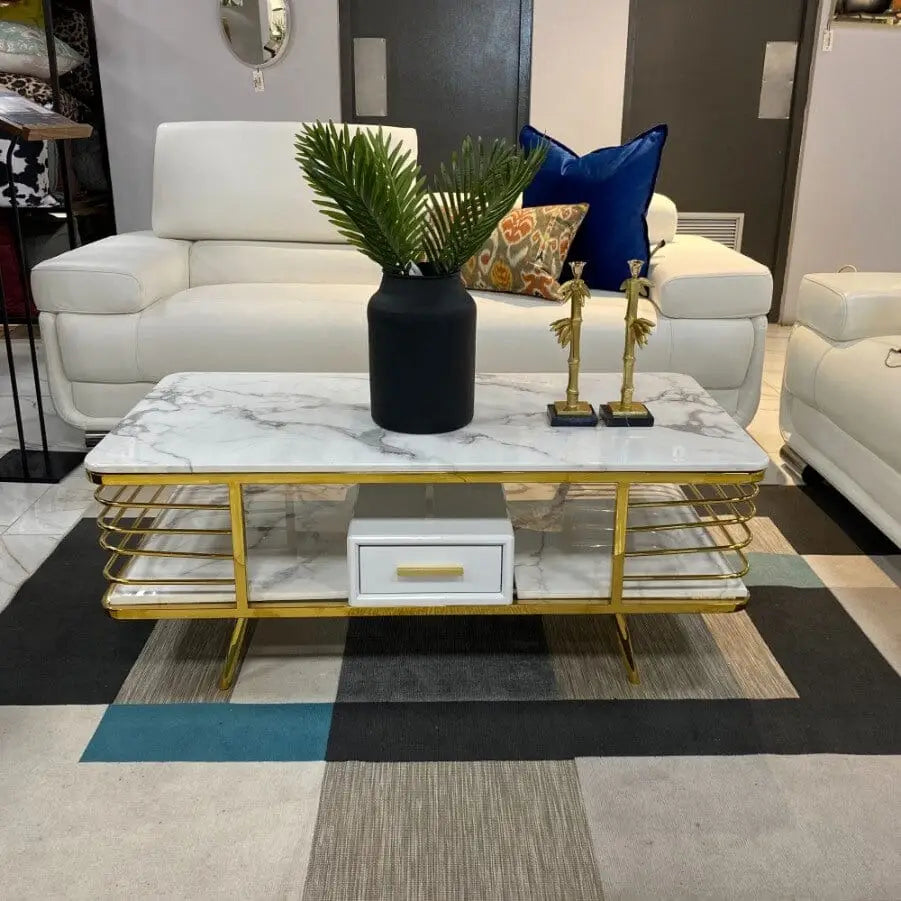 Alba Coffee Table in Gold - Warehouse Clearance - Coffee Table