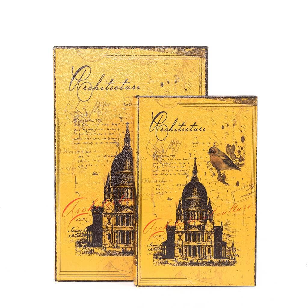 Architectural File Box - Set Of 2 File Box Leather Gallery