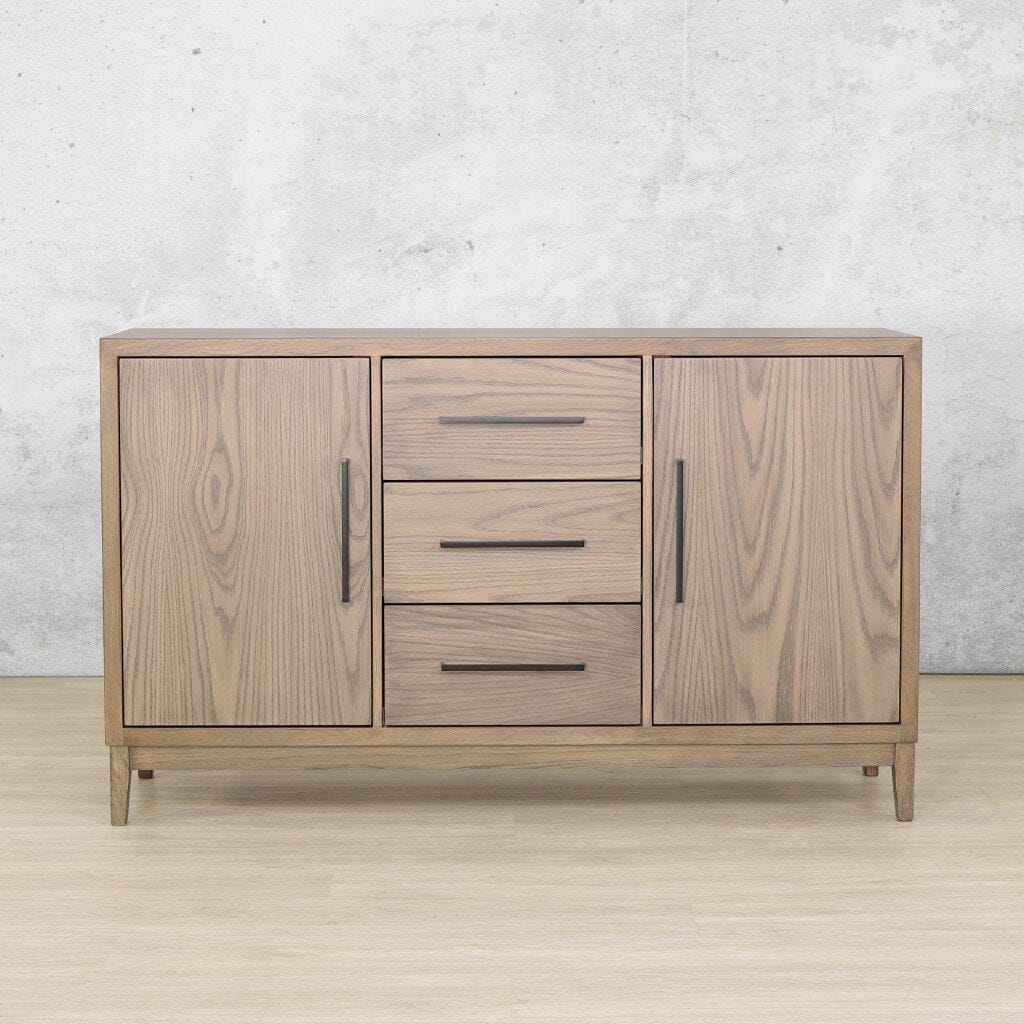 Aubrey Sideboard 1500 Side Board Leather Gallery Antique Dark oak 1500 mm