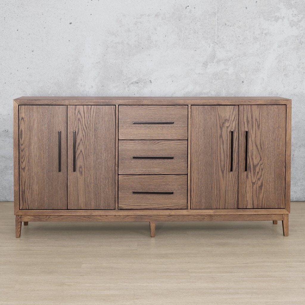 Aubrey Sideboard 1800 Side Board Leather Gallery Antique Dark oak 1800 mm