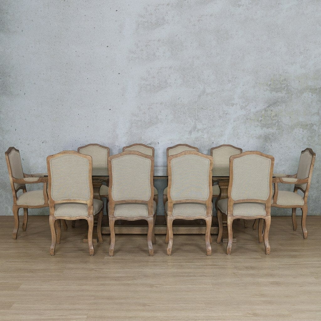 Belmont Glass Top & Duke 10 Seater Dining Set Dining room set Leather Gallery