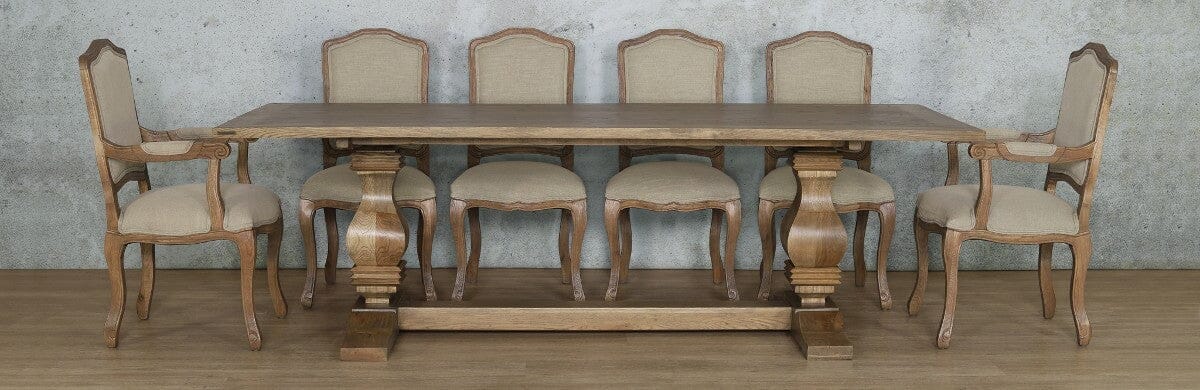Belmont Wood Top & Duke 10 Seater Dining Set Dining room set Leather Gallery
