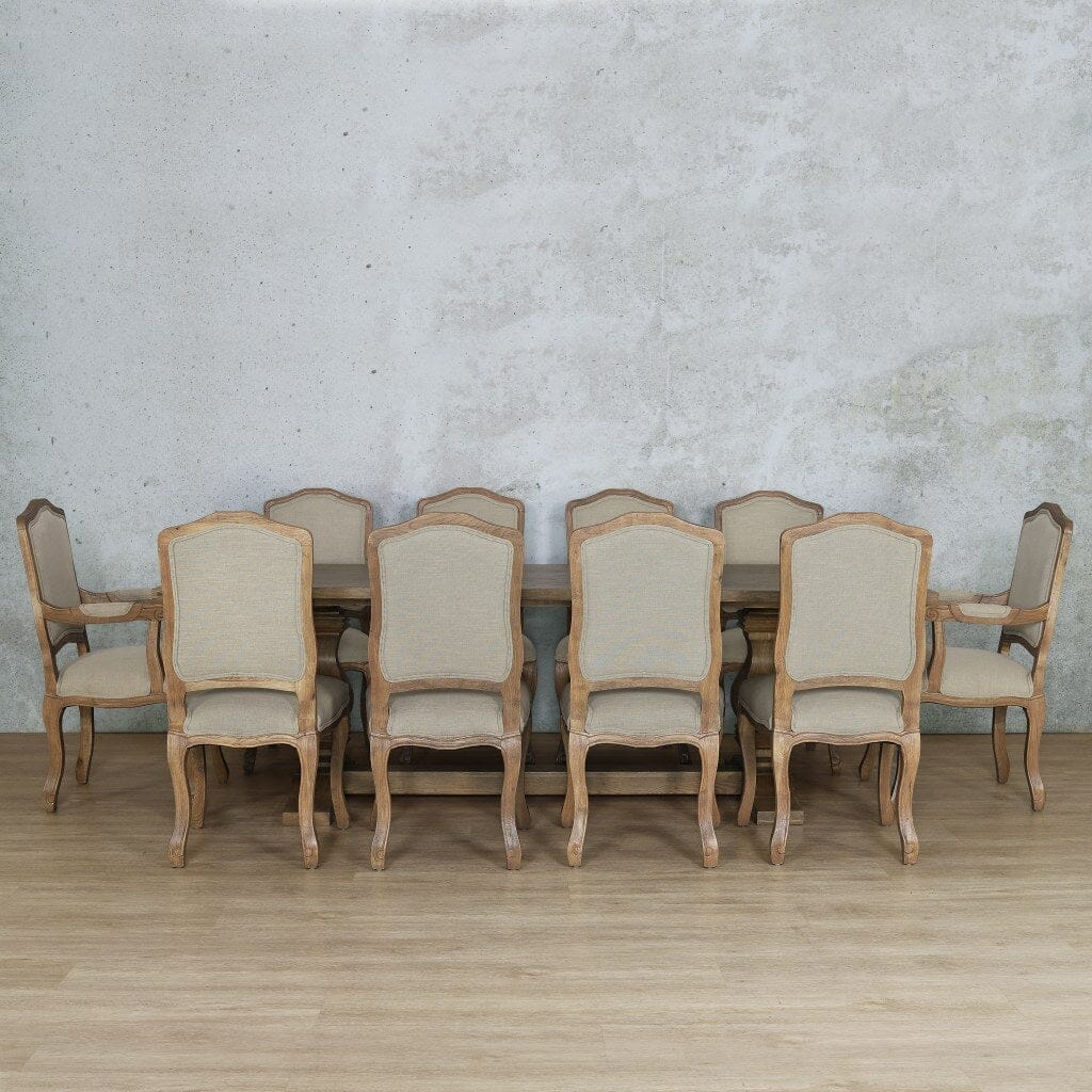 Belmont Wood Top & Duke 10 Seater Dining Set Dining room set Leather Gallery