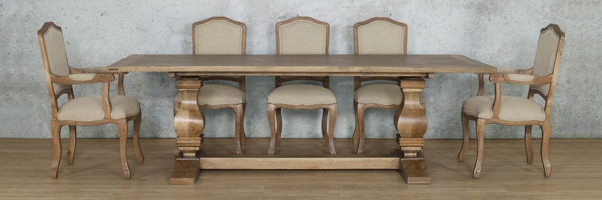 Belmont Wood Top & Duke 8 Seater Dining Set Dining room set Leather Gallery