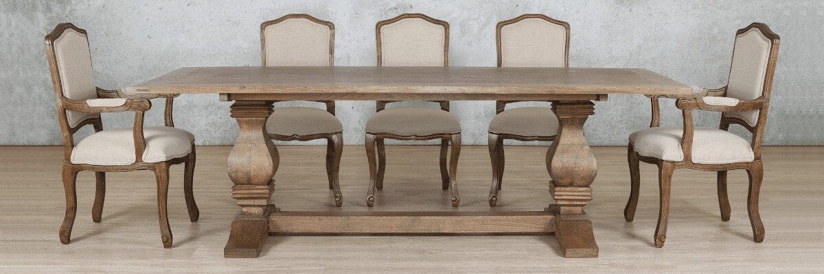 Belmont Wood Top & Duke 8 Seater Dining Set Dining room set Leather Gallery