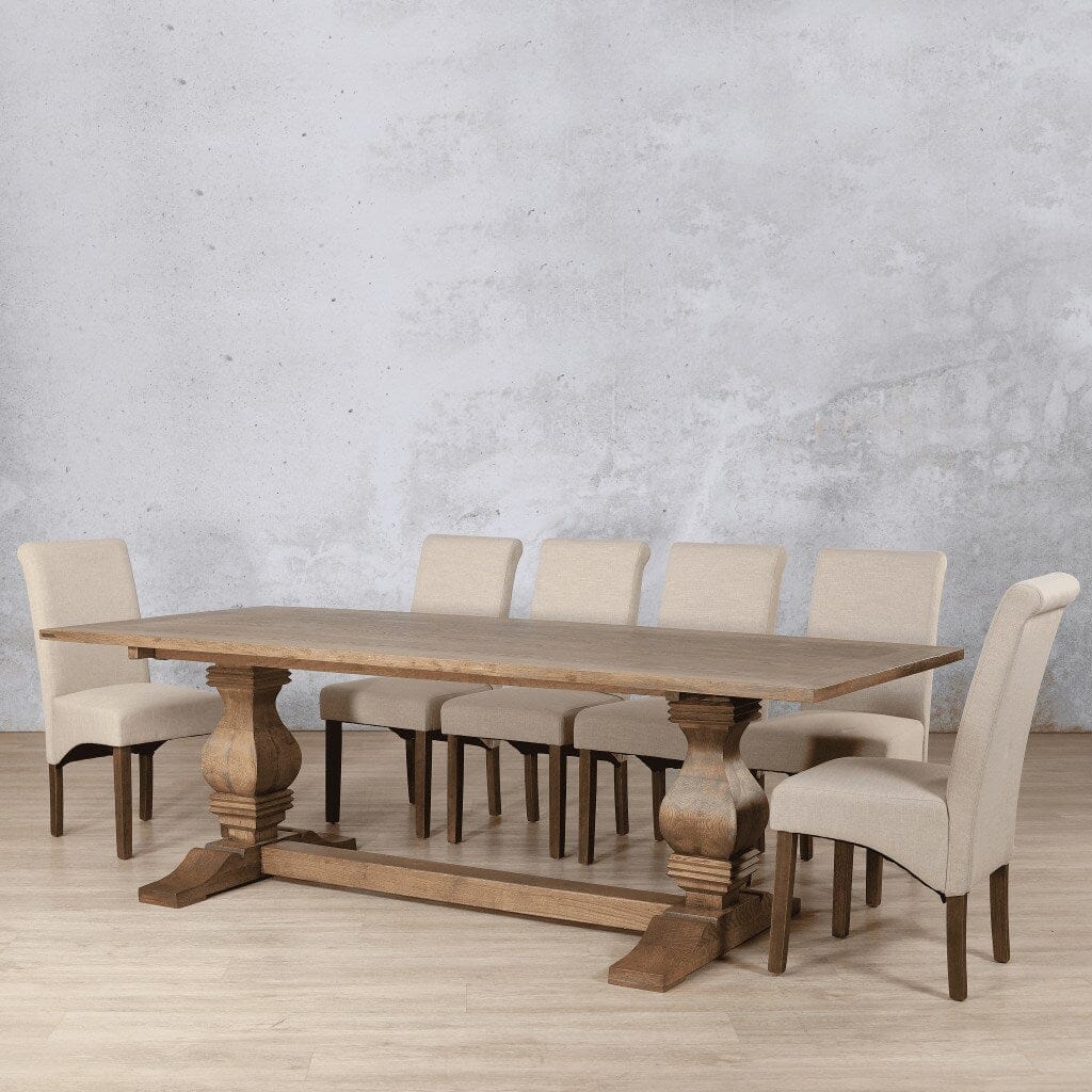 Belmont Wood Top & Windsor 10 Seater Dining Set Dining room set Leather Gallery  Antique Dark Oak