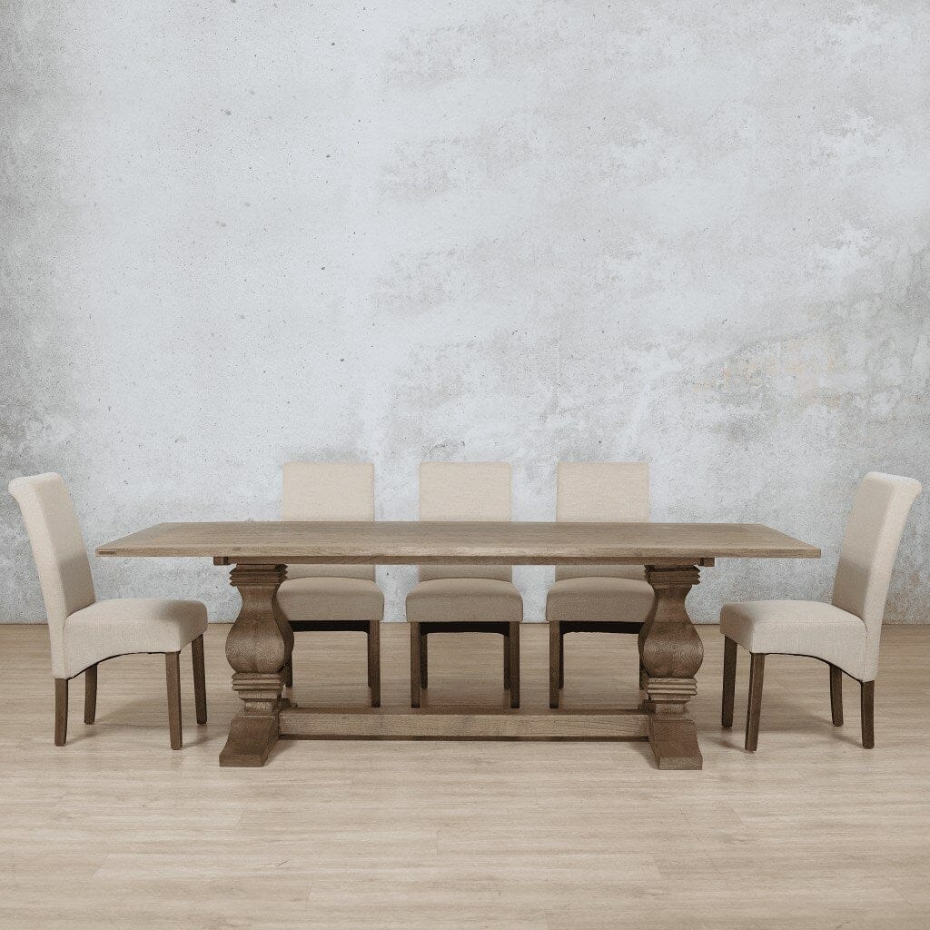 Belmont Wood Top & Windsor 8 Seater Dining Set Dining room set Leather Gallery  Antique Dark Oak