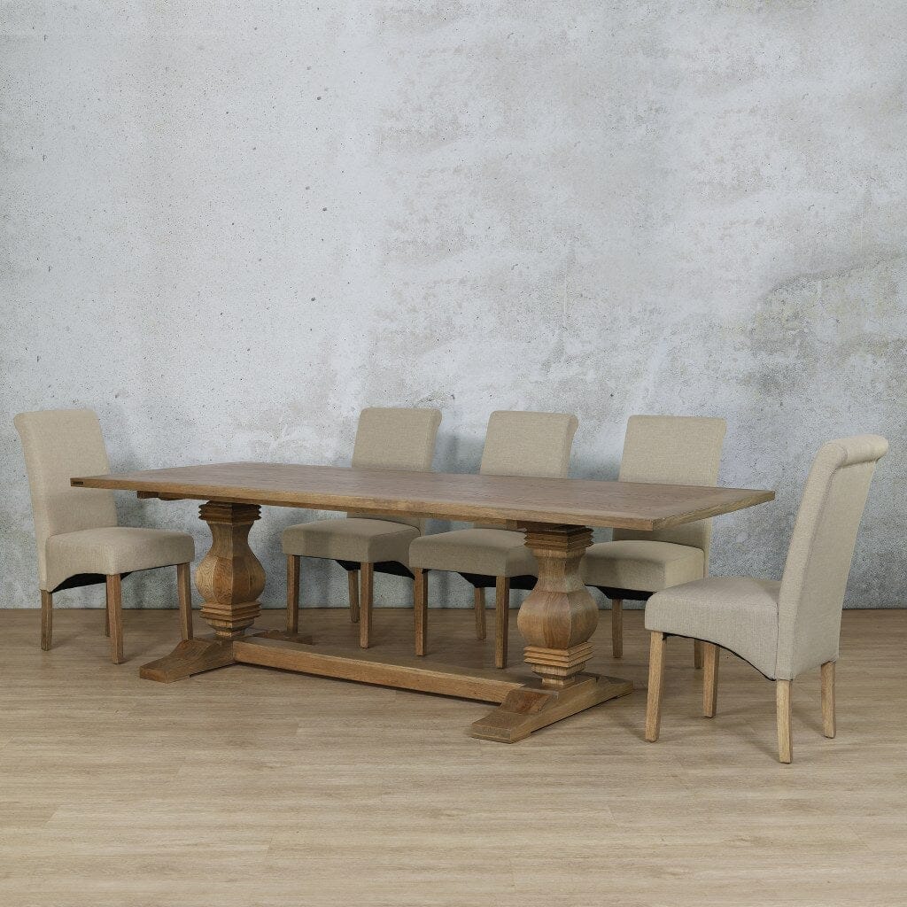 Belmont Wood Top & Windsor 8 Seater Dining Set Dining room set Leather Gallery  Antique Natural Oak