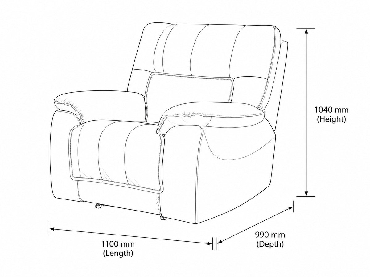 Bentley 1 Seater Leather Recliner