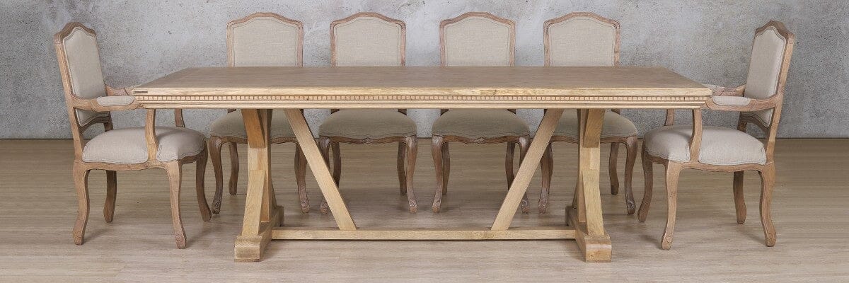 Berkeley Fluted Wood Top & Duke 10 Seater Dining Set Dining room set Leather Gallery