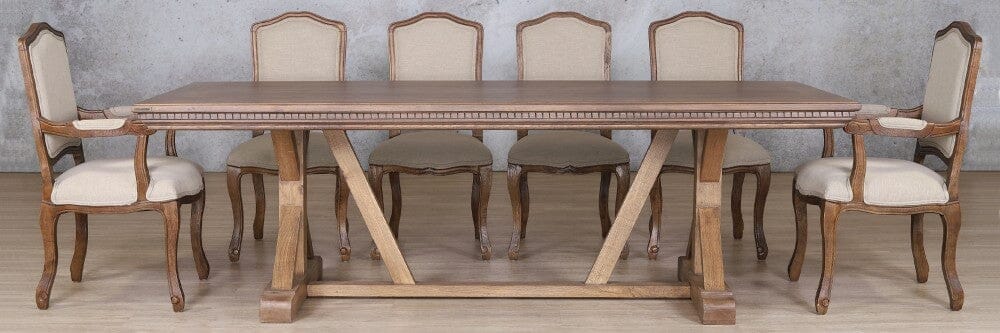 Berkeley Fluted Wood Top & Duke 10 Seater Dining Set Dining room set Leather Gallery