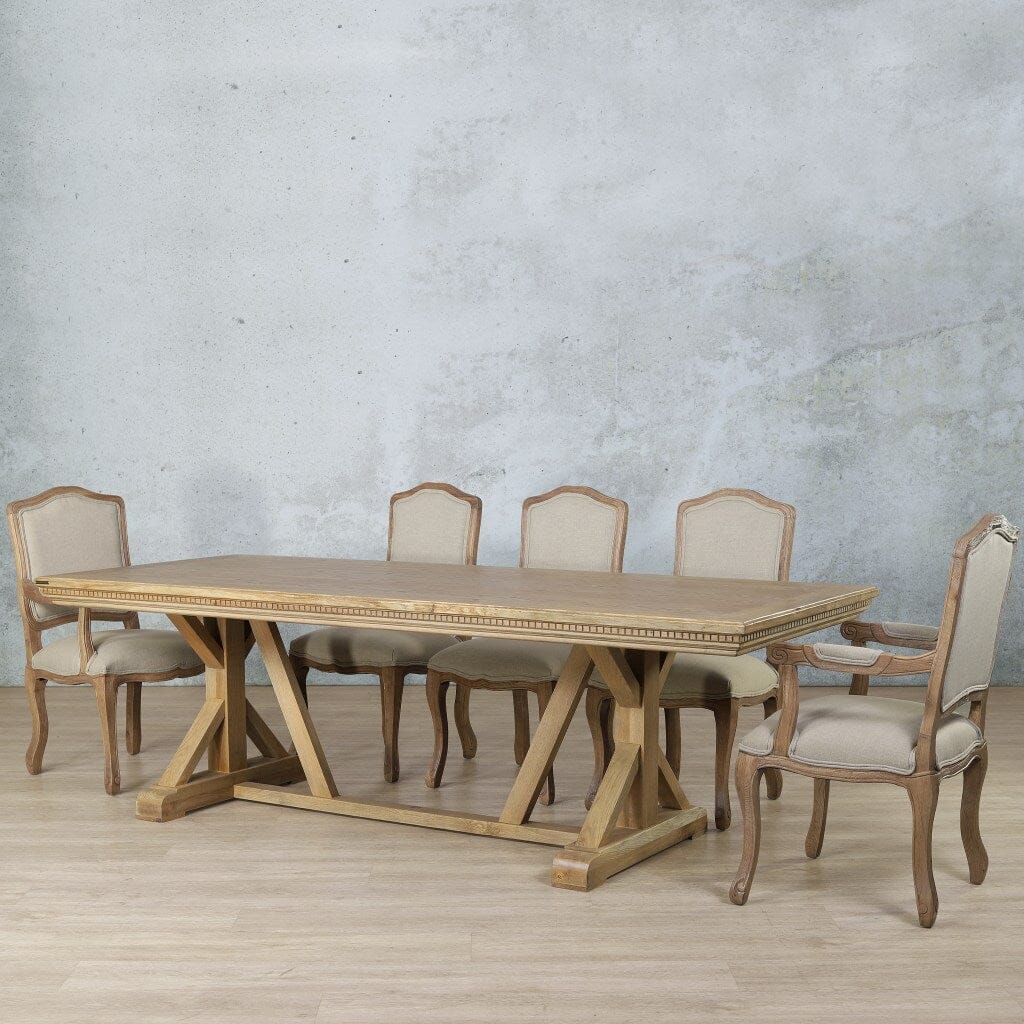 Berkeley Fluted Wood Top & Duke 8 Seater Dining Set Dining room set Leather Gallery  Antique Natural Oak