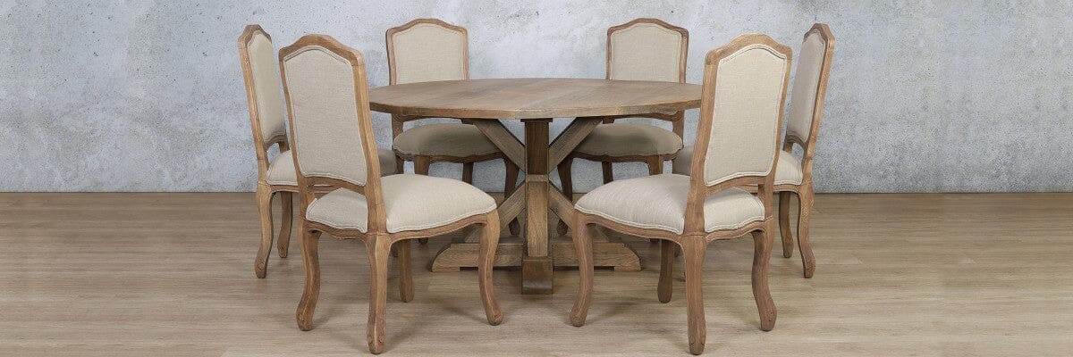 Berkeley Round 1500 6 Seater & Duke Dining Set Dining Table Leather Gallery