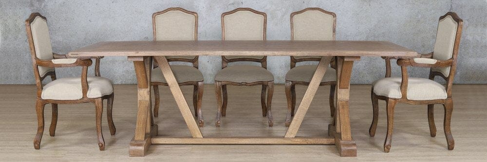 Berkeley Wood Top & Duke 8 Seater Dining Set Dining room set Leather Gallery