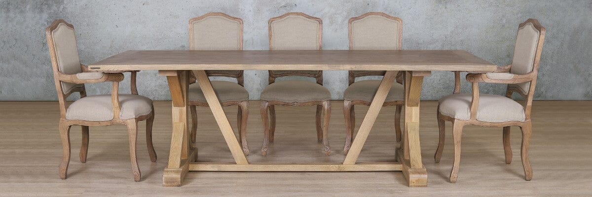 Berkeley Wood Top & Duke 8 Seater Dining Set Dining room set Leather Gallery
