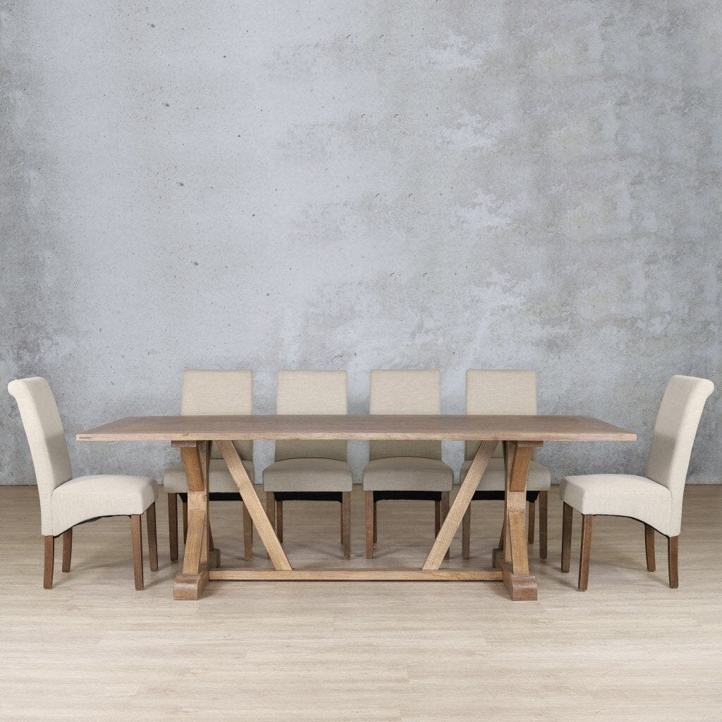 Berkeley Wood Top & Windsor 10 Seater Dining Set Dining room set Leather Gallery Antique Dark Oak