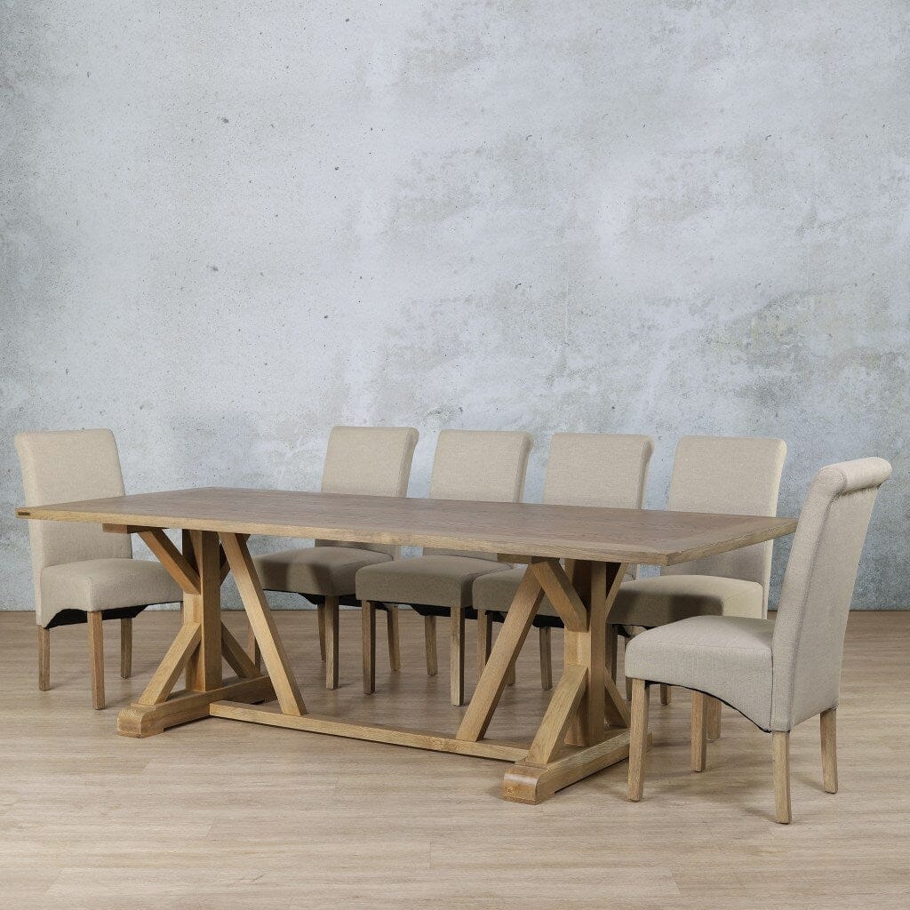Berkeley Wood Top & Windsor 10 Seater Dining Set Dining room set Leather Gallery  Antique Natural Oak