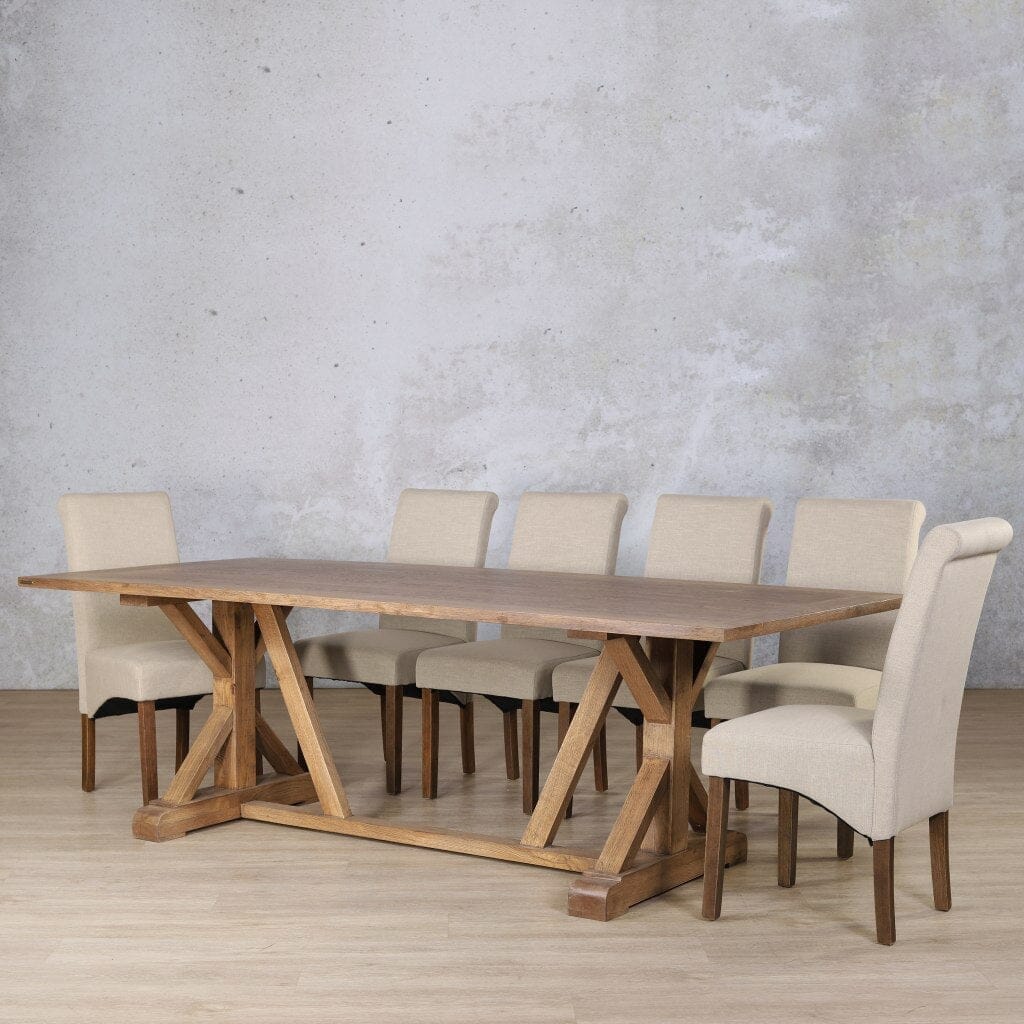 Berkeley Wood Top & Windsor 10 Seater Dining Set Dining room set Leather Gallery  Antique Dark Oak
