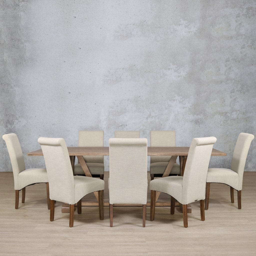 Berkeley Wood Top & Windsor 8 Seater Dining Set Dining room set Leather Gallery  Antique Dark Oak