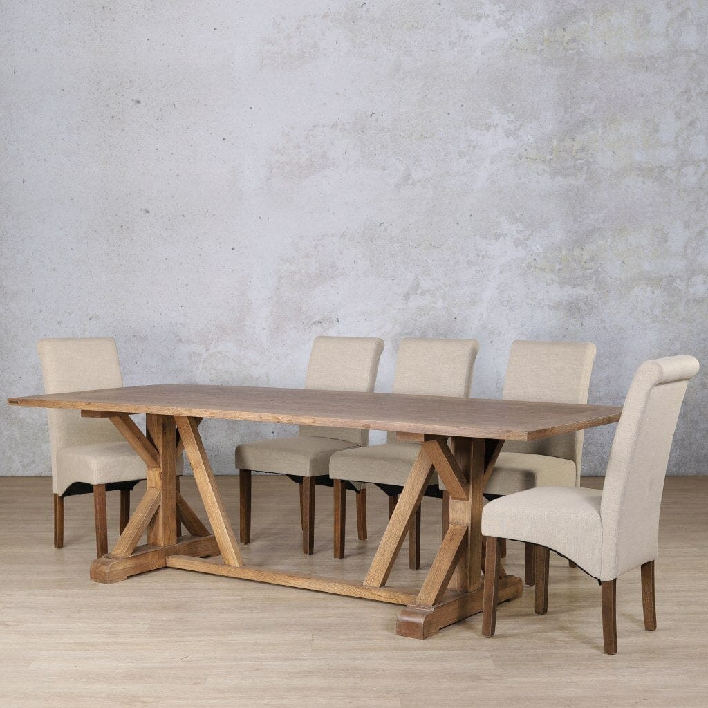 Berkeley Wood Top & Windsor 8 Seater Dining Set Dining room set Leather Gallery  Antique Dark Oak