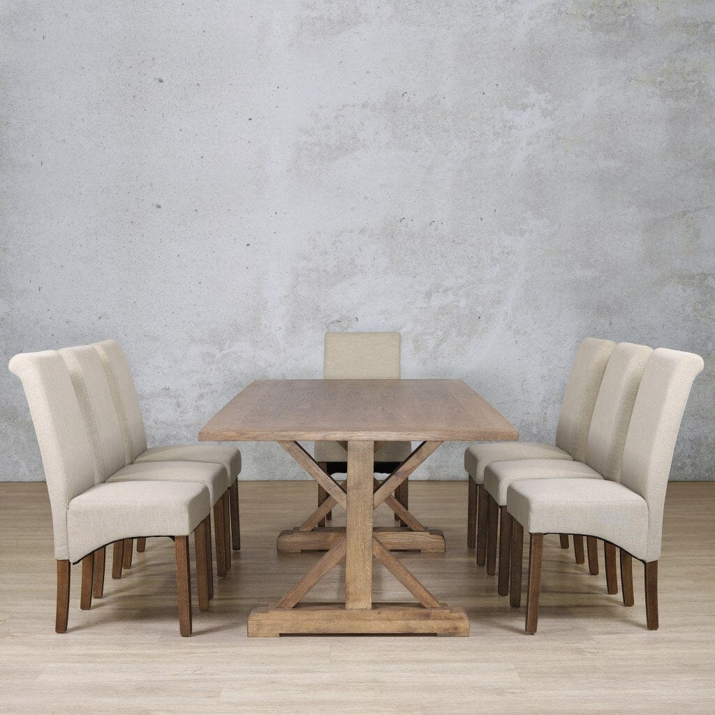 Berkeley Wood Top & Windsor 8 Seater Dining Set Dining room set Leather Gallery  Antique Dark Oak