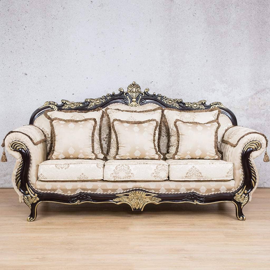 Berlin 3 Seater Fabric Sofa Fabric Sofa Leather Gallery Beige-B