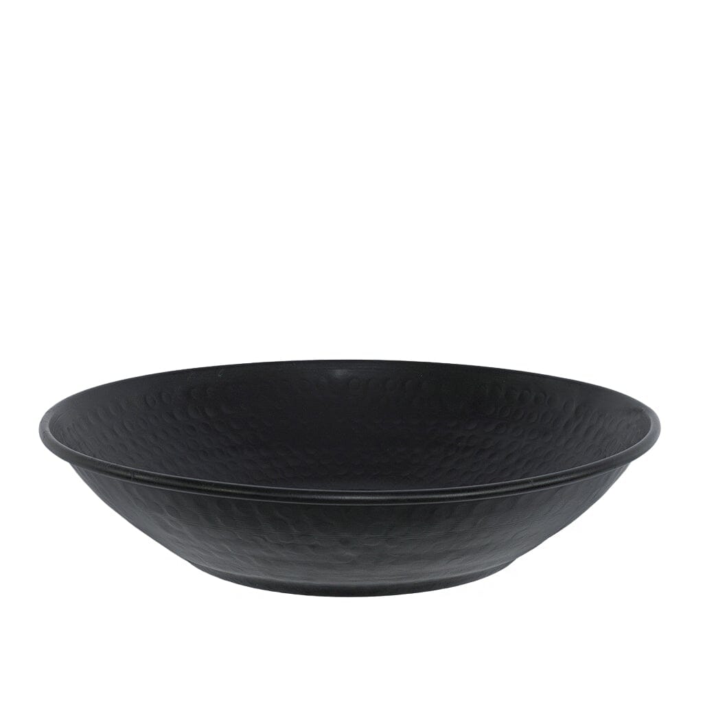 Black Layne Hammered Bowl - Large Bowl Leather Gallery