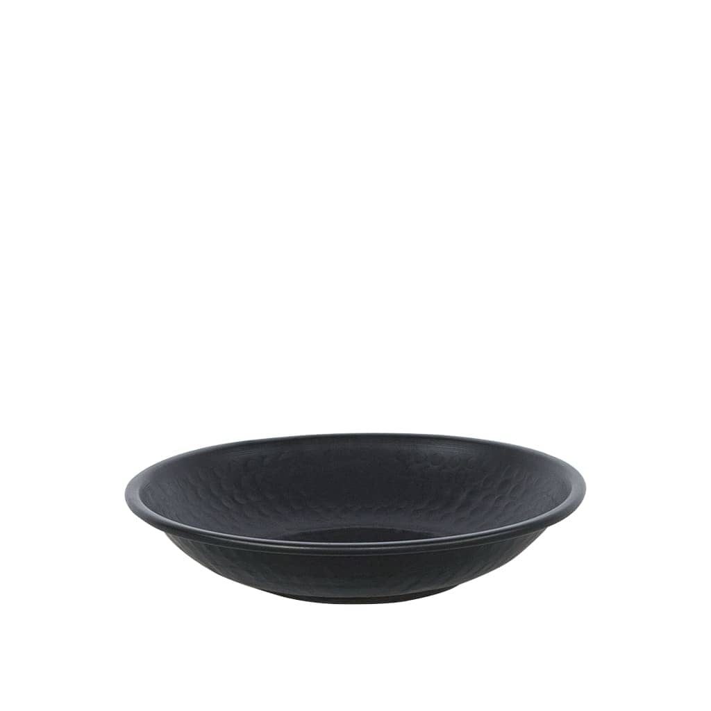 Black Layne Hammered Bowl - Medium Bowl Leather Gallery Black