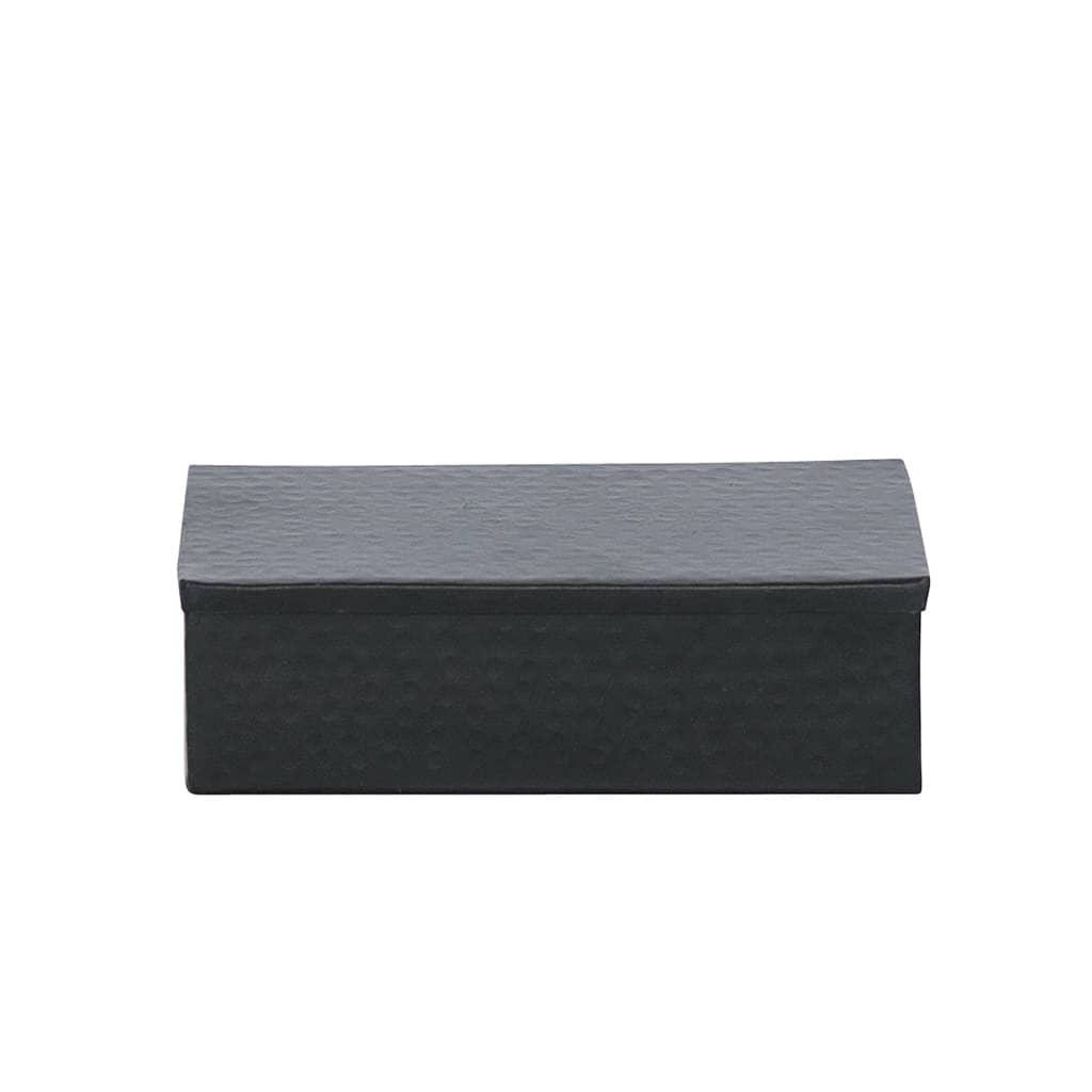 Black Thea Hammered Box - Large File Box Leather Gallery