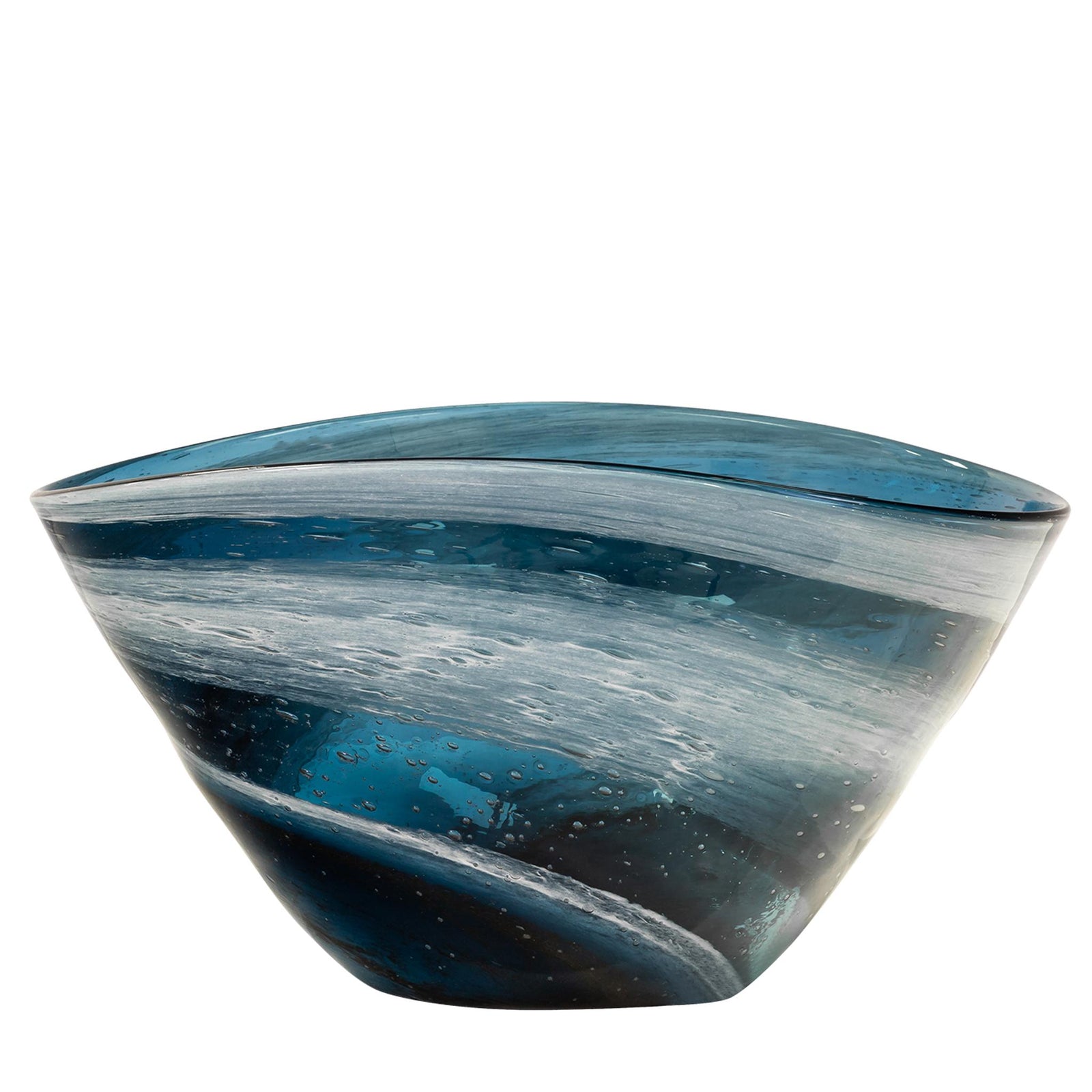 Blue Spinel Glass Bowl | Leather Gallery Decor