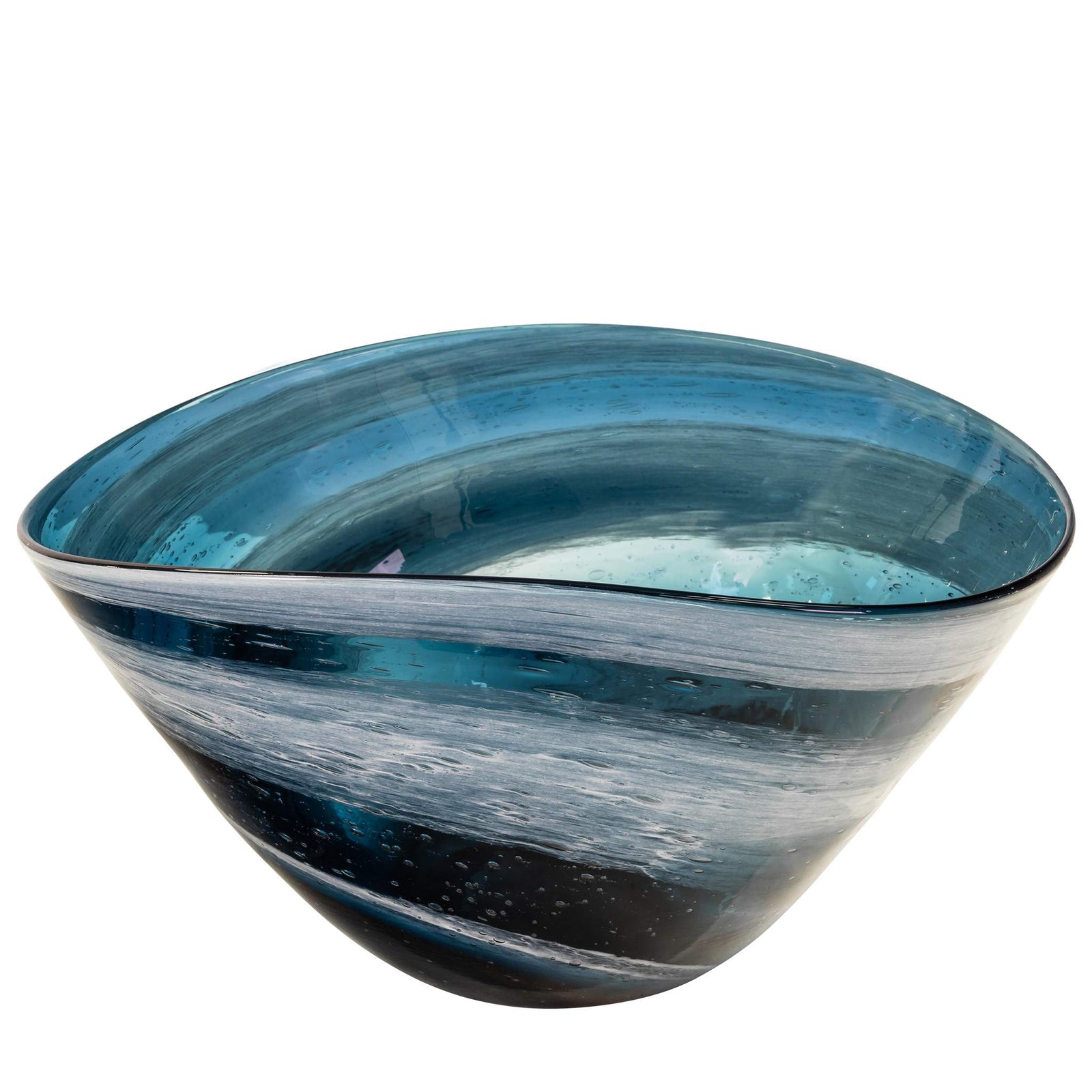 Blue Spinel Glass Bowl | Leather Gallery Decor