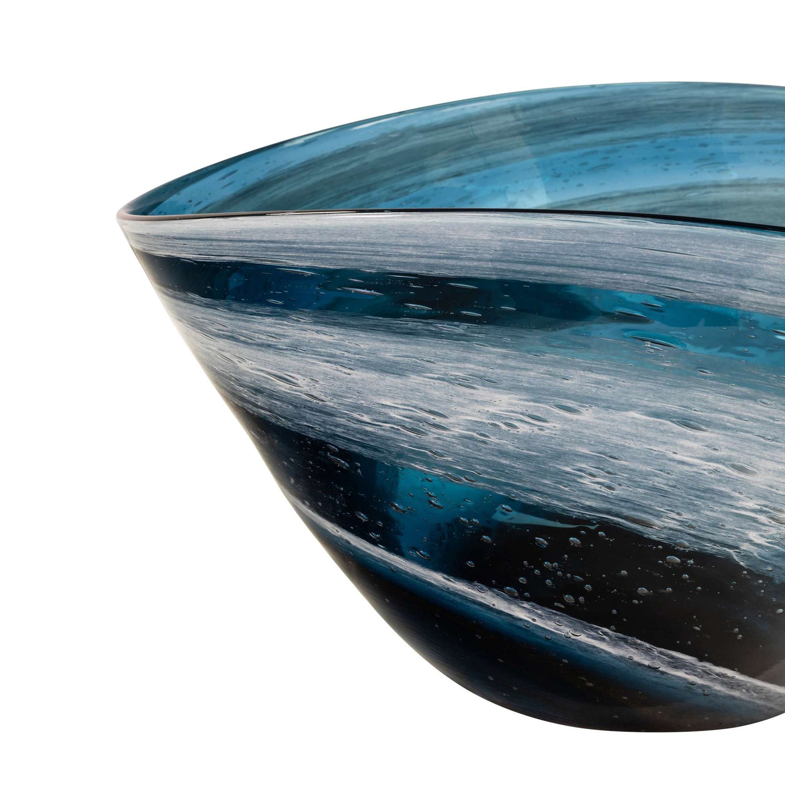 Blue Spinel Glass Bowl | Leather Gallery Decor