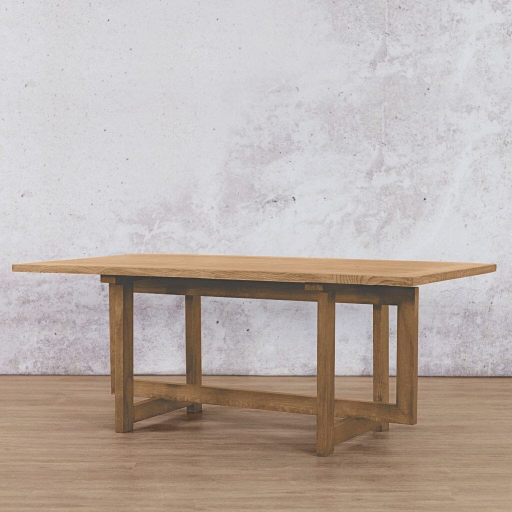 Bolton Wood Dining Table - 2.4M / 8 or 10 Seater Dining Table Leather Gallery antique natural oak