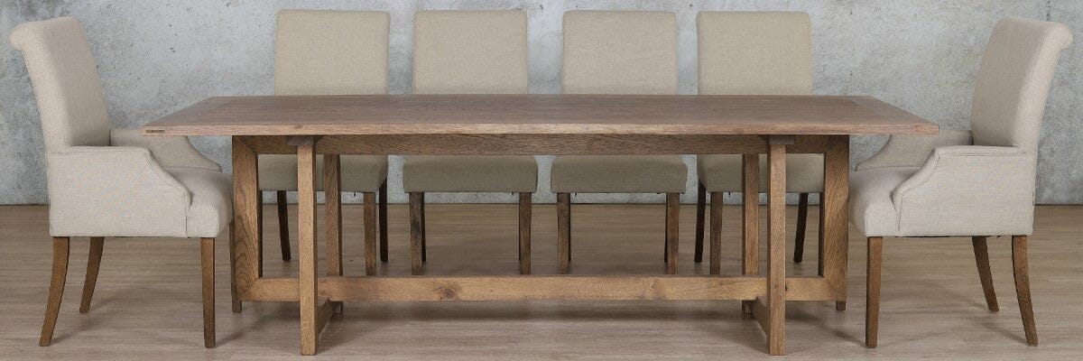 Bolton Wood Top & Baron 10 Seater Dining Set Dining room set Leather Gallery