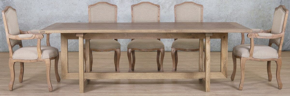 Bolton Wood Top & Duke 8 Seater Dining Set Dining room set Leather Gallery