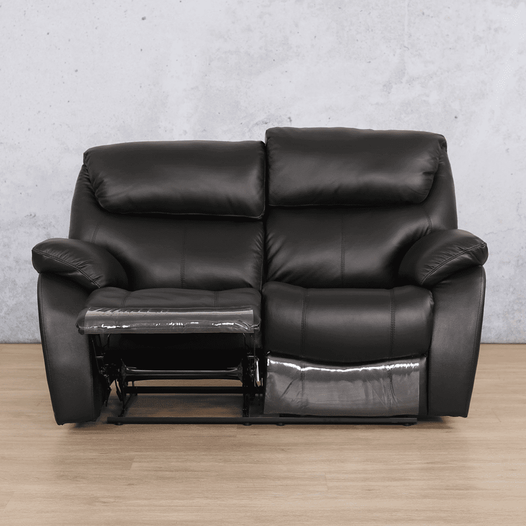 Cairo 2 Seater Leather Recliner Leather Recliner Leather Gallery black