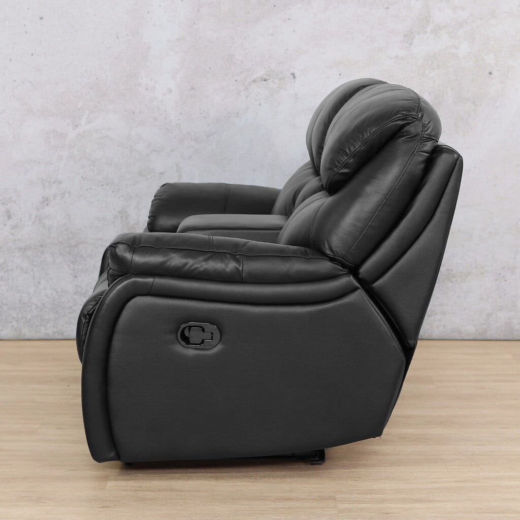 Cairo 2 Seater Leather Recliner Home Theatre Leather Recliner Leather Gallery -black