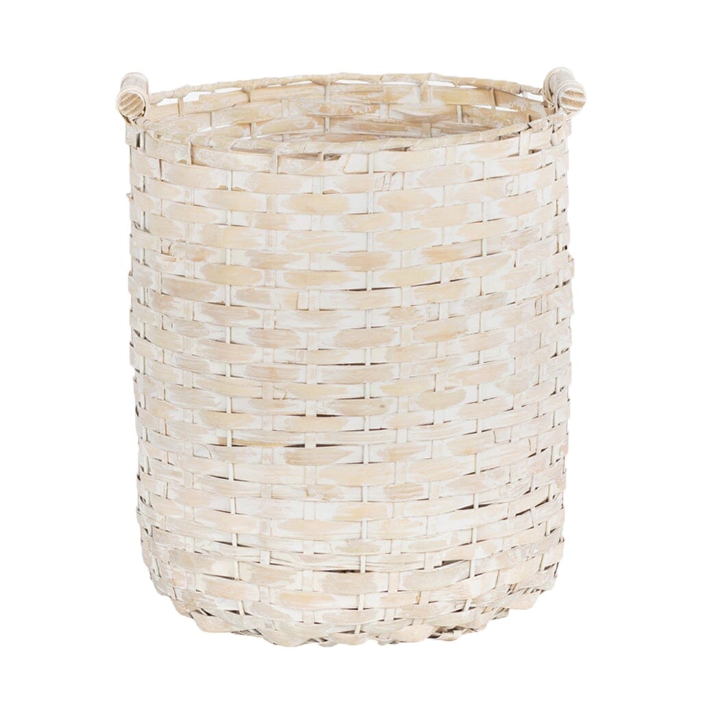 Camino Basket - White Wash Decor Leather Gallery