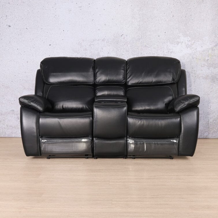 Capri 2 Seater Leather Home Theatre Recliner Leather Recliner Leather Gallery Black