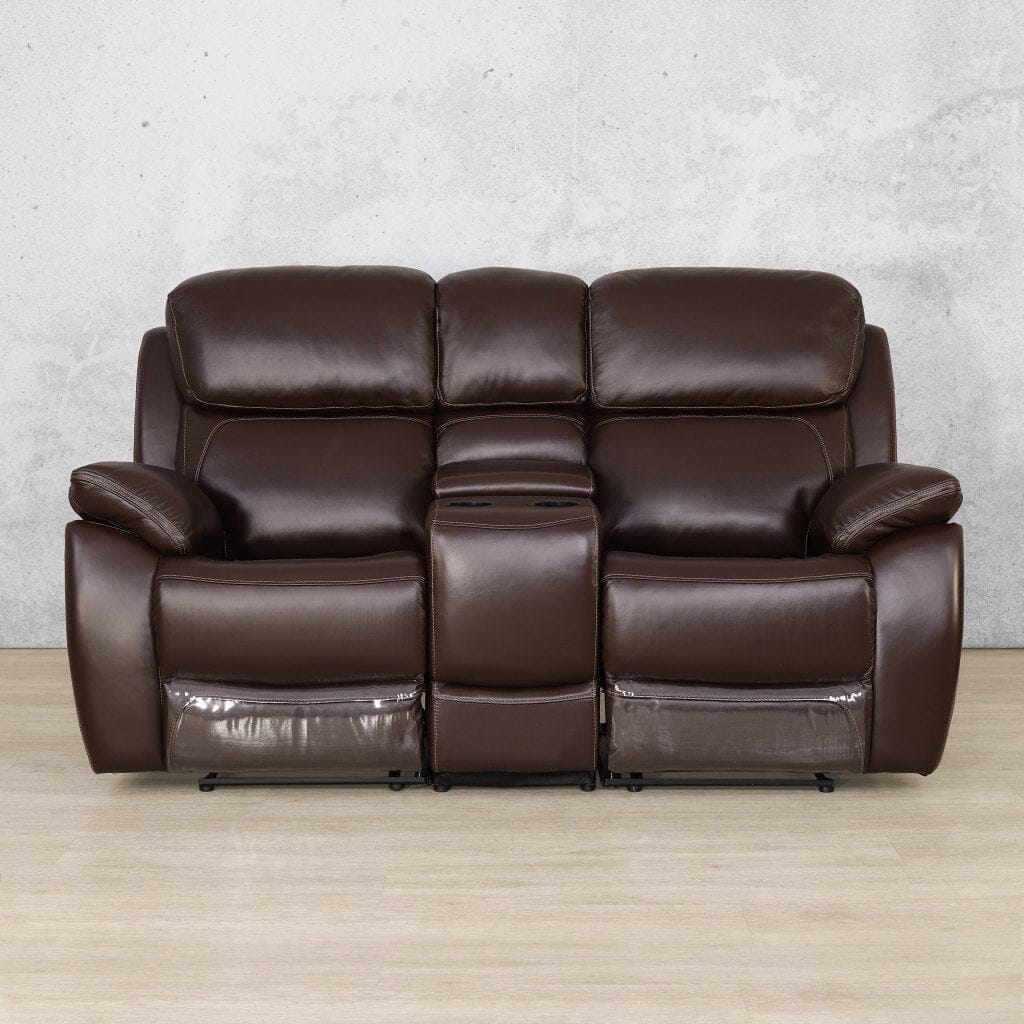 Capri 3 + 2 + 1 Home Theatre Suite - Choc - Leather Recliner