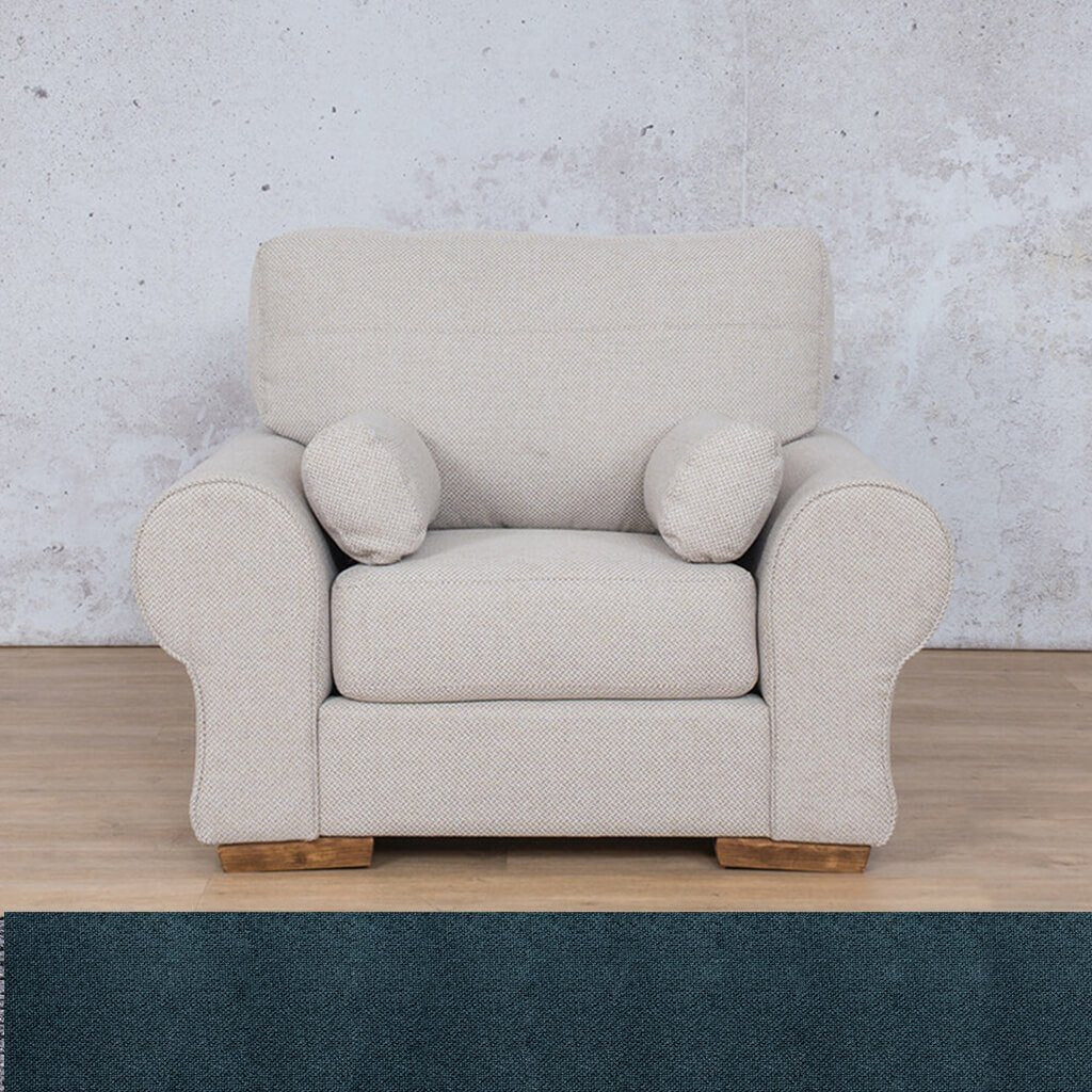 Carolina 1 Seater Fabric Sofa Leather Sofa Leather Gallery Air Force Blue