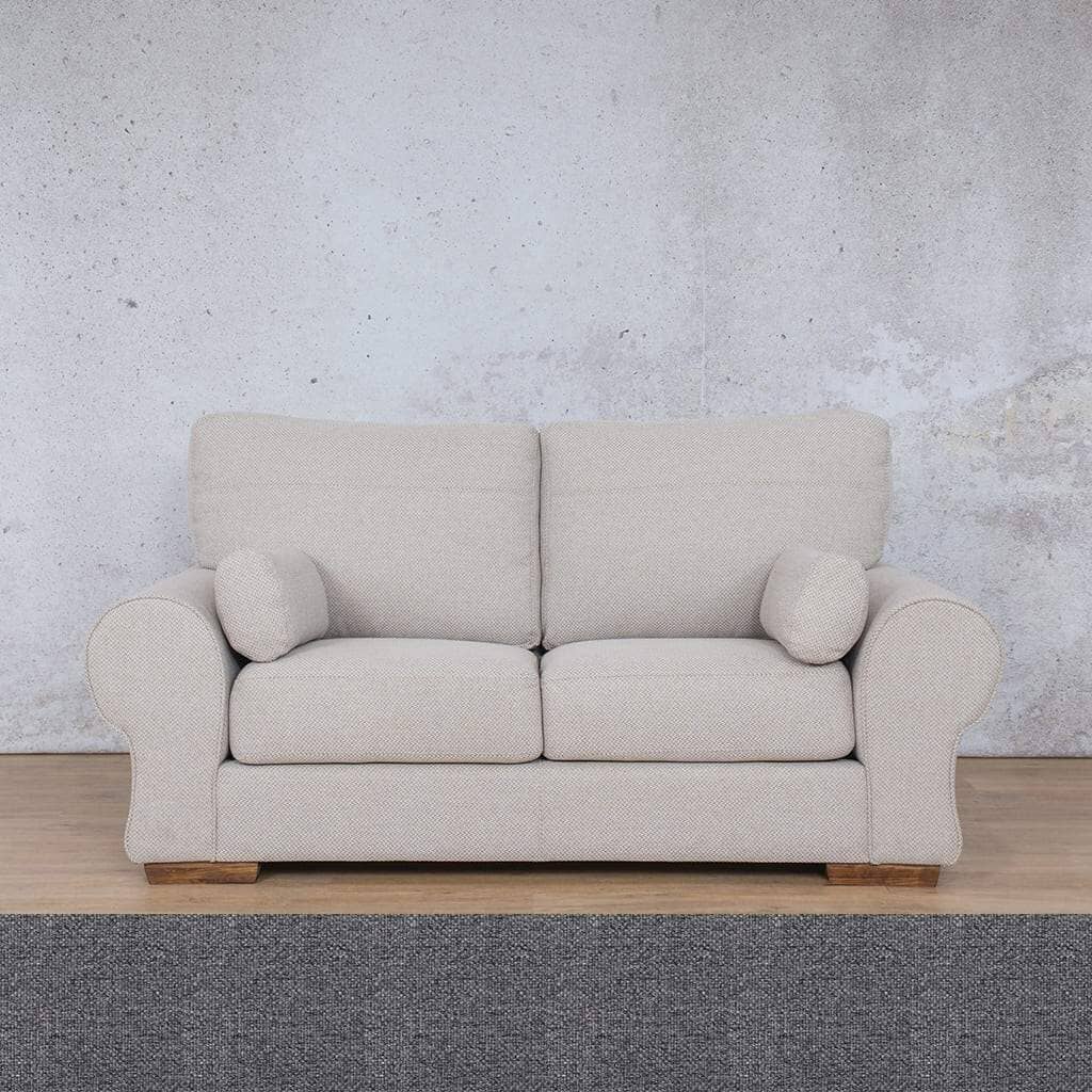 Carolina 2 Seater Fabric Sofa Leather Sofa Leather Gallery Silver Charm