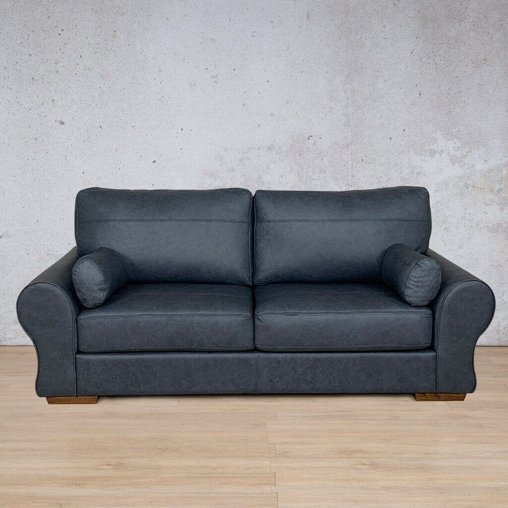 Carolina 3 Seater Leather Sofa Leather Sofa Leather Gallery Bedlam Blue Night